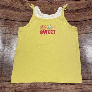 Girl’s Gymboree Citrus Cooler Double Layer 100% Sweet Tank Top Size 12